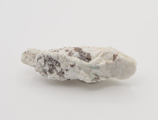 Aquamarine with Mica and Smoky Quartz on Feldspar