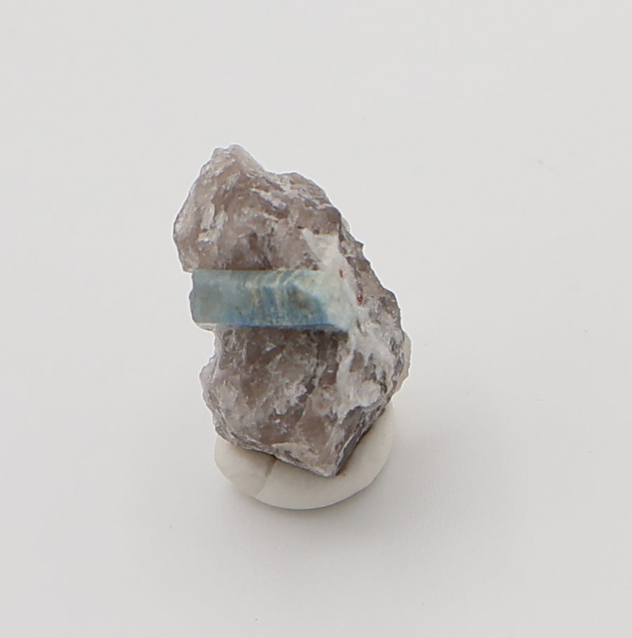 Aquamarine on Smoky Quartz