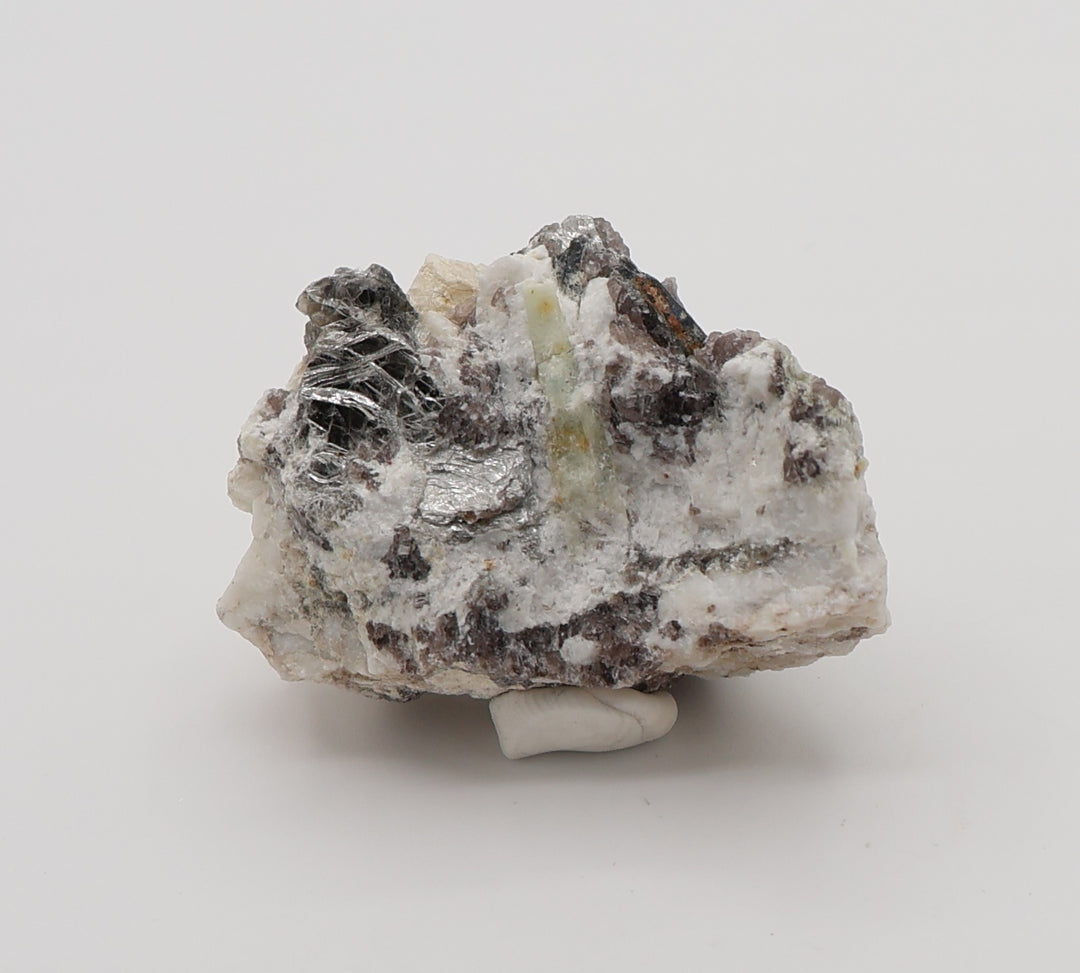 Sceptered Bi-Colour Beryl on Mica, Smoky Quartz, Feldspar
