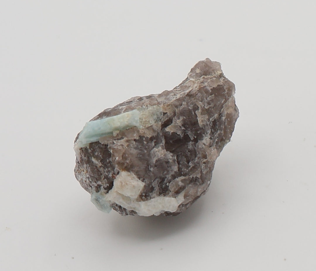 Aquamarine with Feldspar on Smoky Quartz