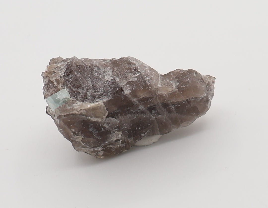 Aquamarine on Smoky Quartz