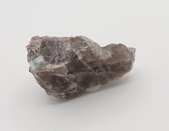 Aquamarine on Smoky Quartz