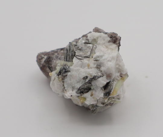 Heliodor Capped Aquamarine Cluster with Mica on Smoky Quartz and Feldspar
