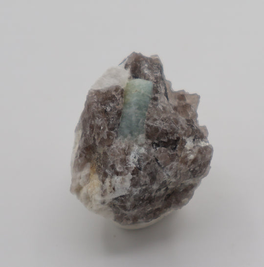 Aquamarine on Smoky Quartz and Feldspar