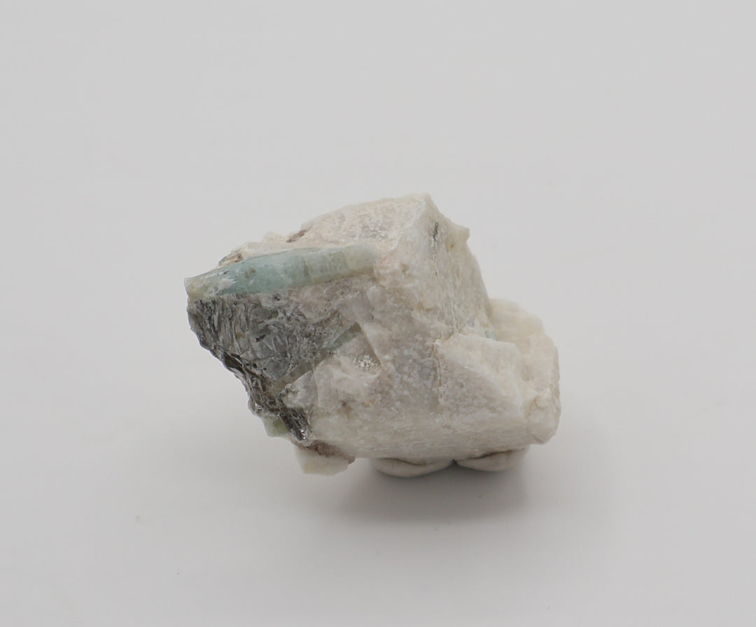 Aquamarine with Mica on Feldspar