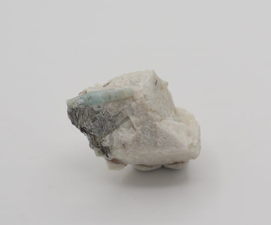 Aquamarine with Mica on Feldspar