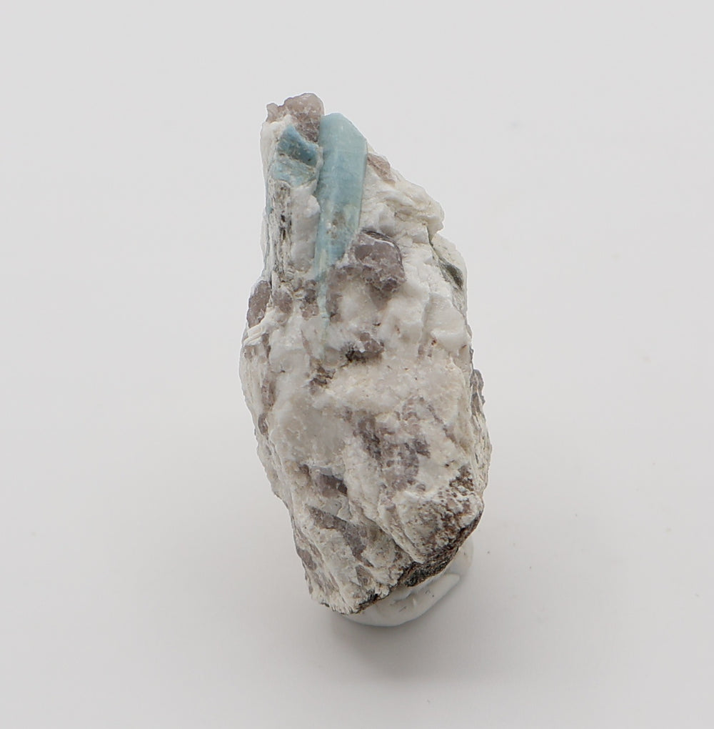 Aquamarine on Smoky Quartz and Feldspar