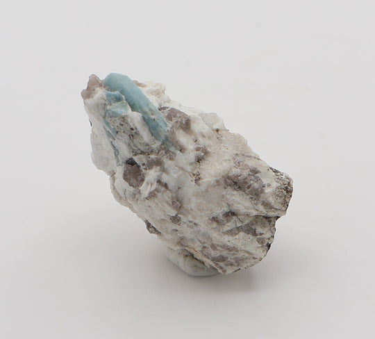 Aquamarine on Smoky Quartz and Feldspar