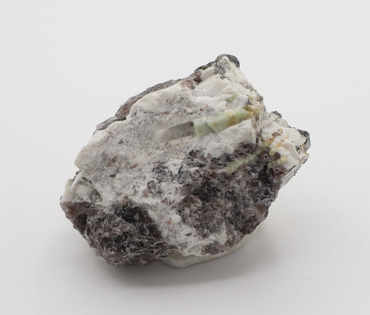 Heliodor Capped Aquamarine Cluster with Mica, Hematite, on Smoky Quartz and Feldspar