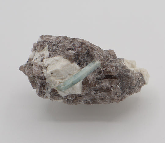 Aquamarine on Smoky Quartz and Feldspar