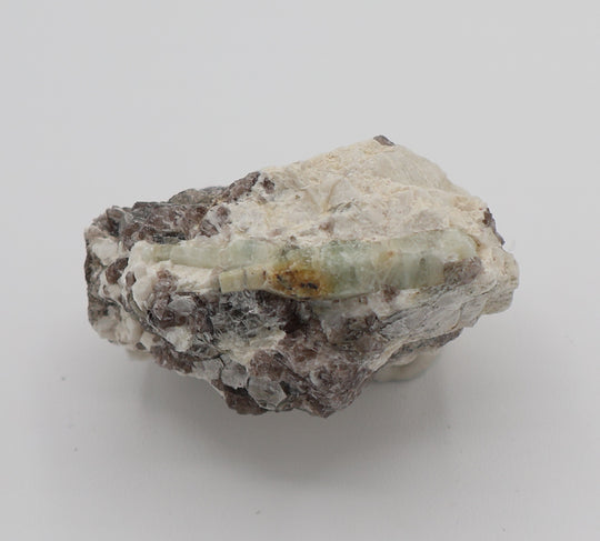 Sceptered Beryls with Mica on Smoky Quartz and Feldspar