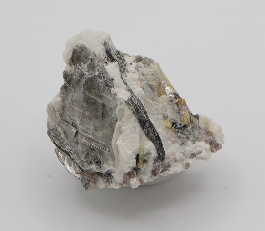 Heliodor Cluster with Aquamarine, Spessartine Garnet, Mica, Smoky Quartz, on Feldspar
