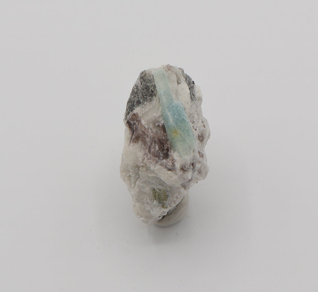 Sceptered Bi-Colour Beryl with Mica on Smoky Quartz and Feldspar