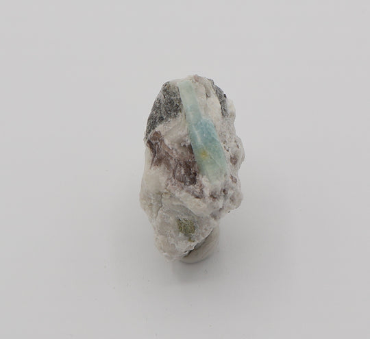 Sceptered Bi-Colour Beryl with Mica on Smoky Quartz and Feldspar
