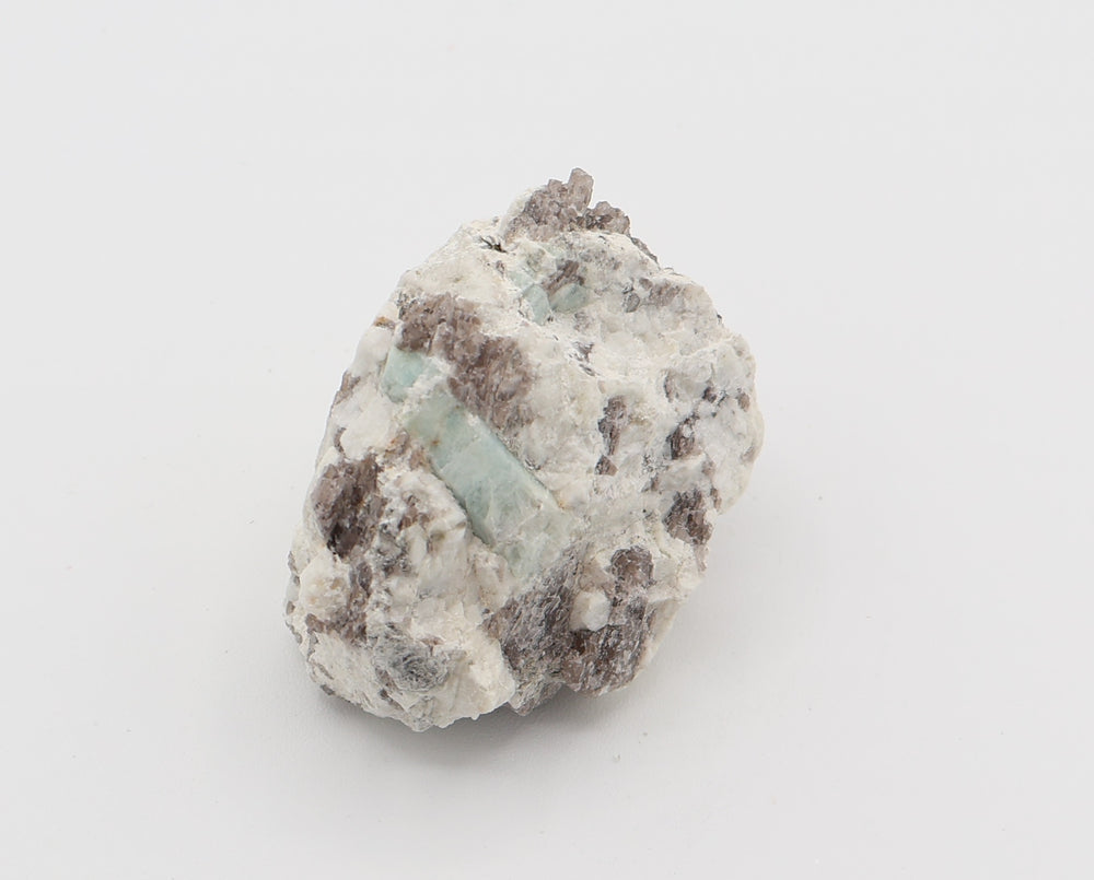 Aquamarine on Smoky Quartz and Feldspar