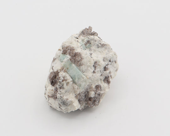 Aquamarine on Smoky Quartz and Feldspar