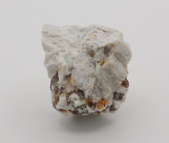 Aquamarine with Smoky Quartz on Feldspar