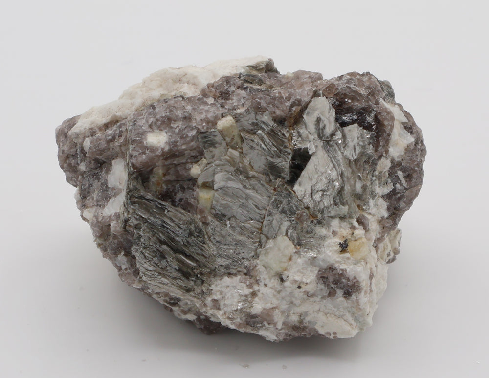 Aquamarine on Mica, Smoky Quartz, Feldspar