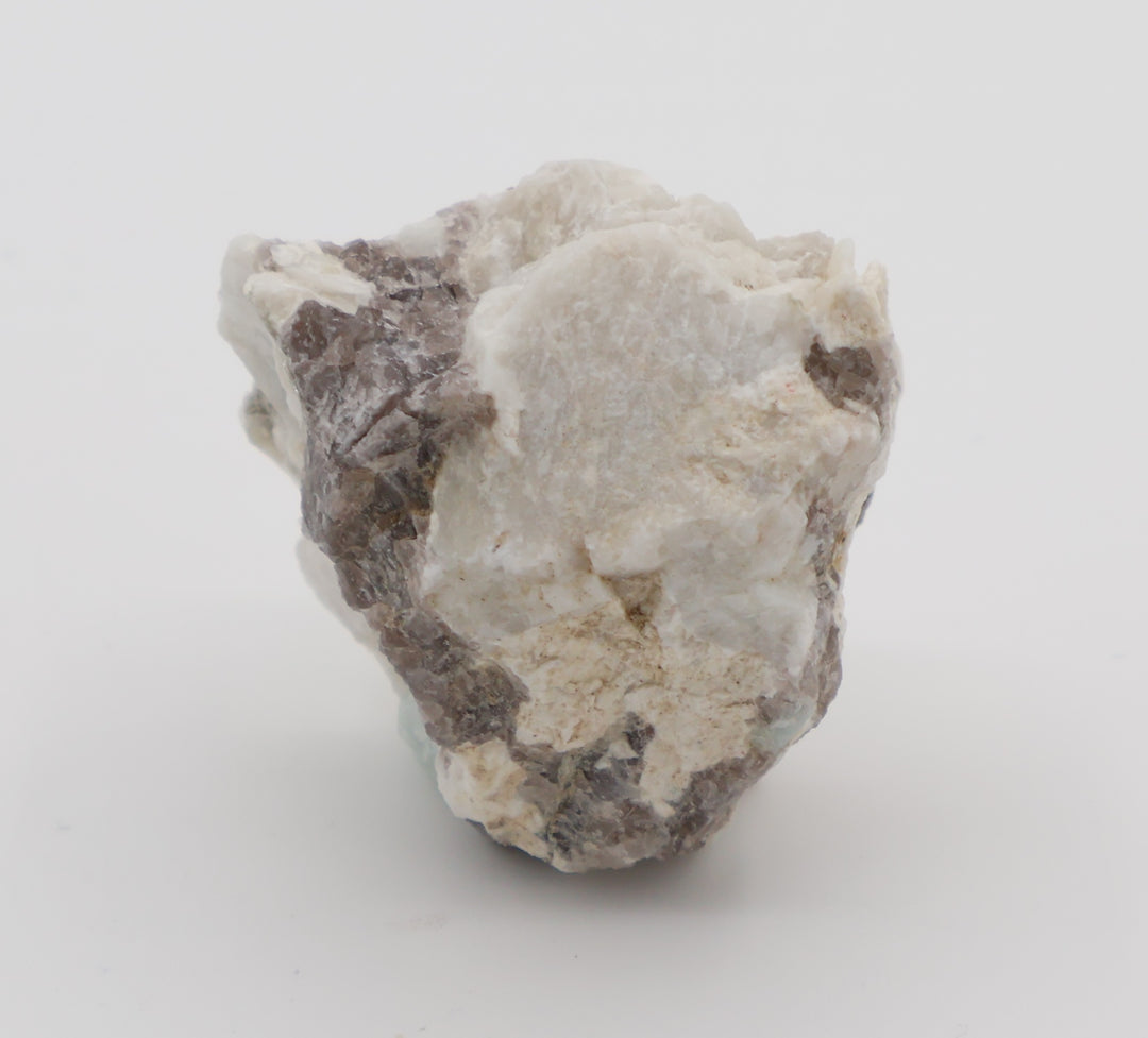 Aquamarine on Smoky Quartz and Feldspar