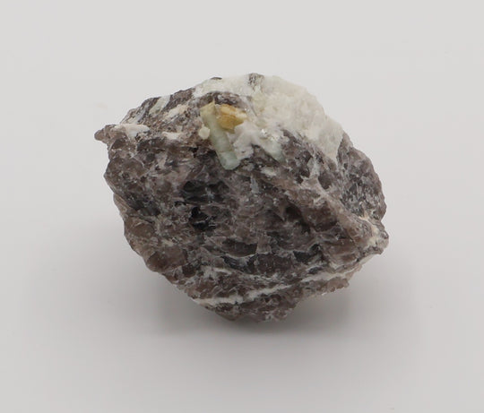 Aquamarine and Heliodor with Mica on Smoky Quartz and Feldspar