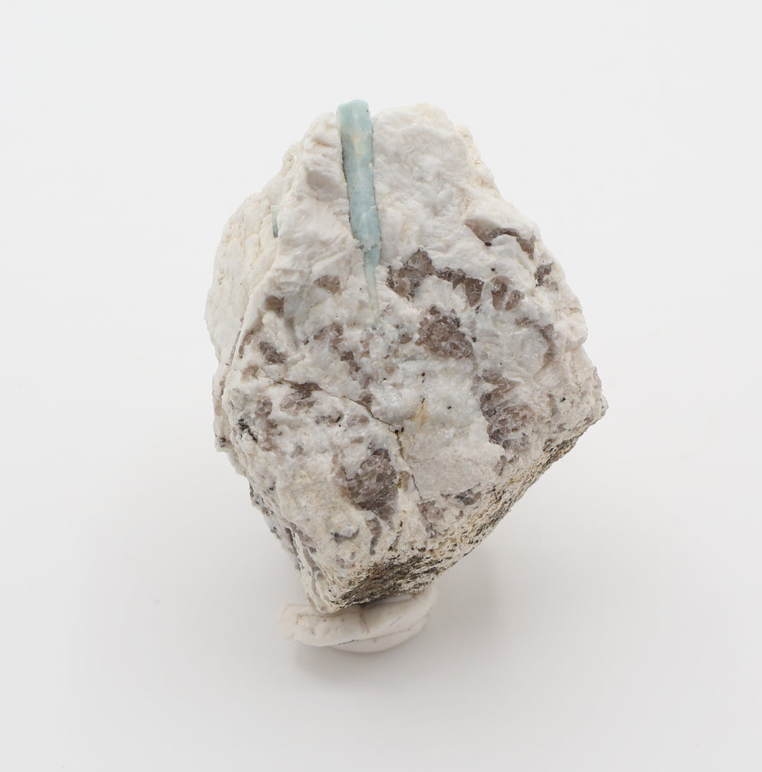 Sceptered Aquamarine on Smoky Quartz and Feldspar