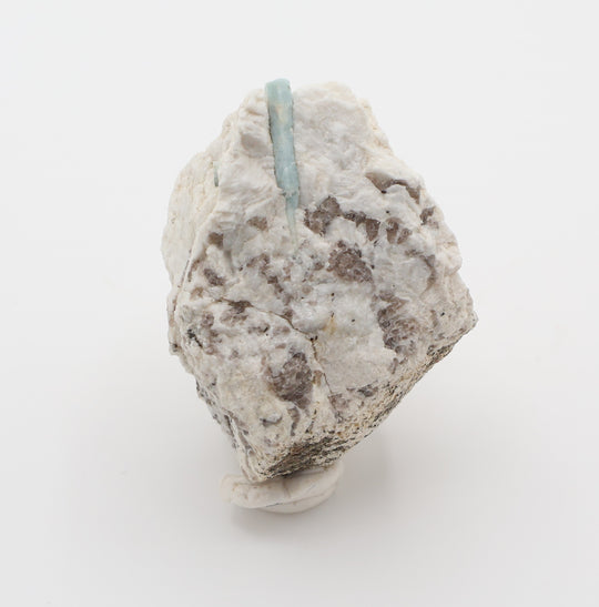 Sceptered Aquamarine on Smoky Quartz and Feldspar