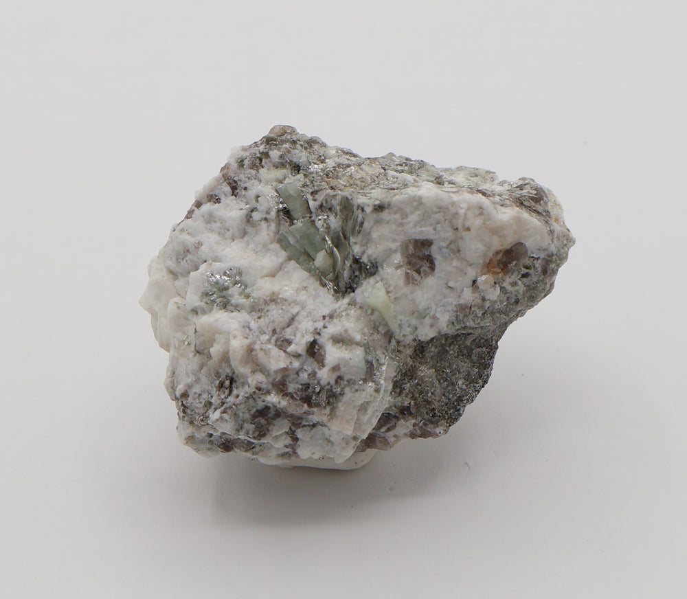 Aquamarine on Mica, Smoky Quartz, Feldspar