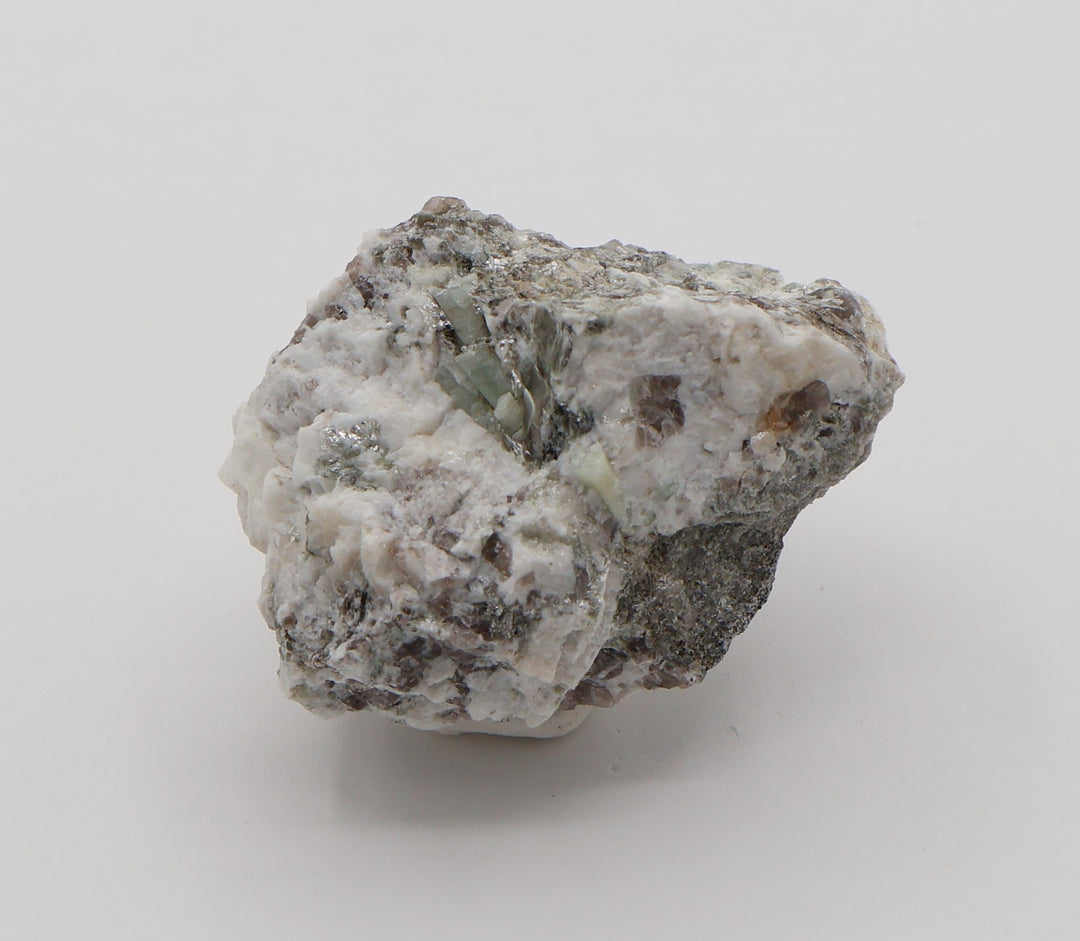 Aquamarine on Mica, Smoky Quartz, Feldspar