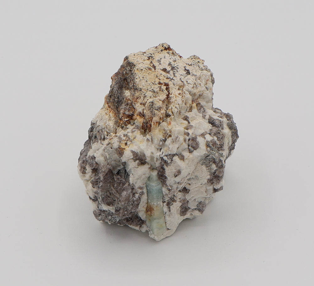 Sceptered Bi-Colour Beryl with Mica on Smoky Quartz and Feldspar