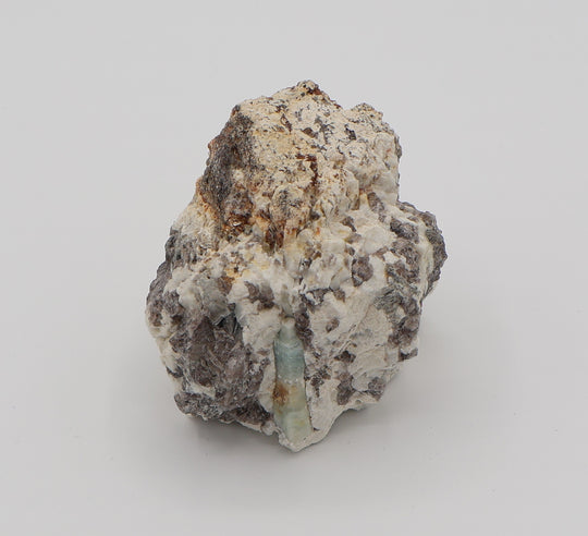 Sceptered Bi-Colour Beryl with Mica on Smoky Quartz and Feldspar
