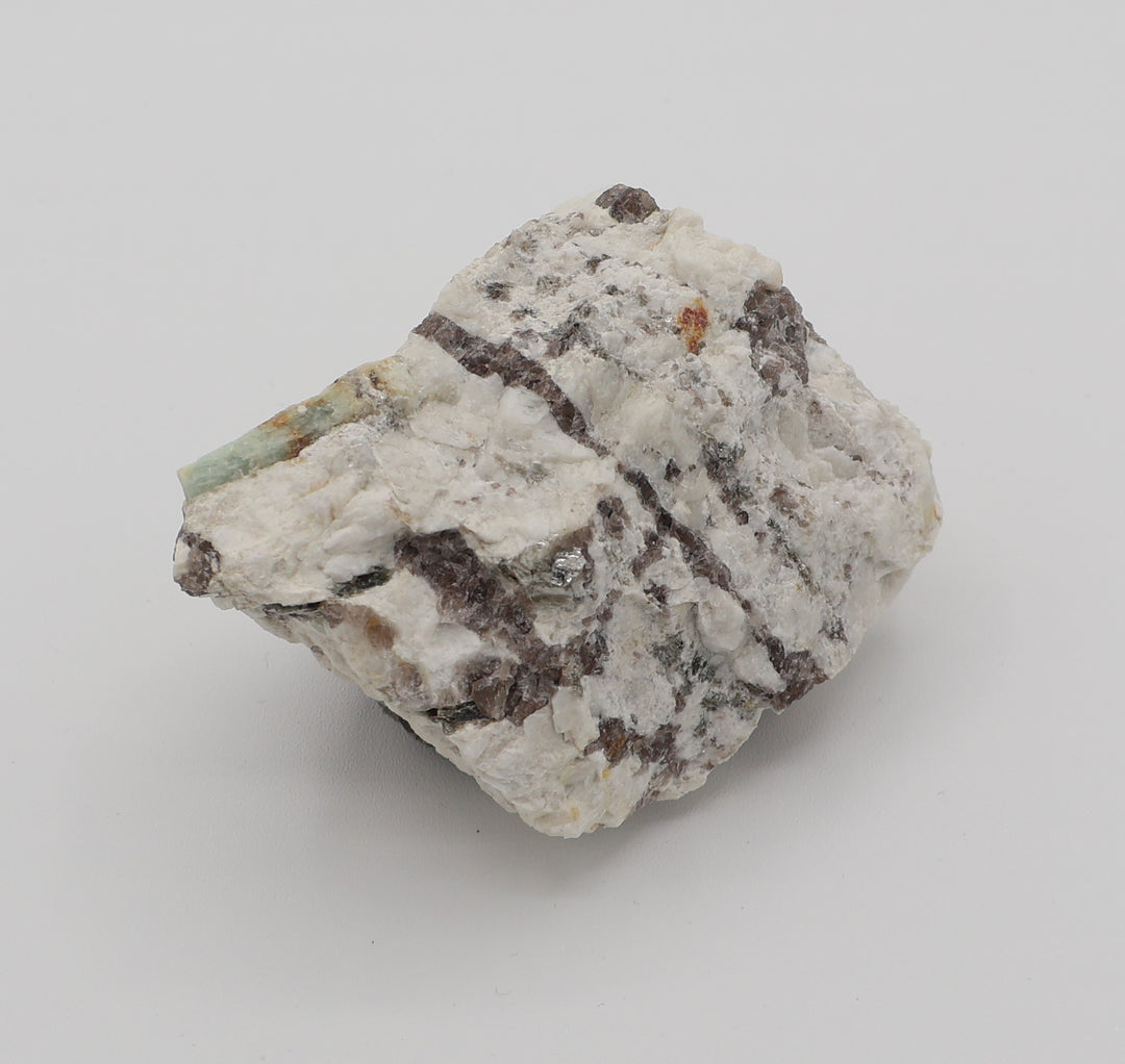 Bi-Colour Beryl with Mica on Smoky Quartz and Feldspar