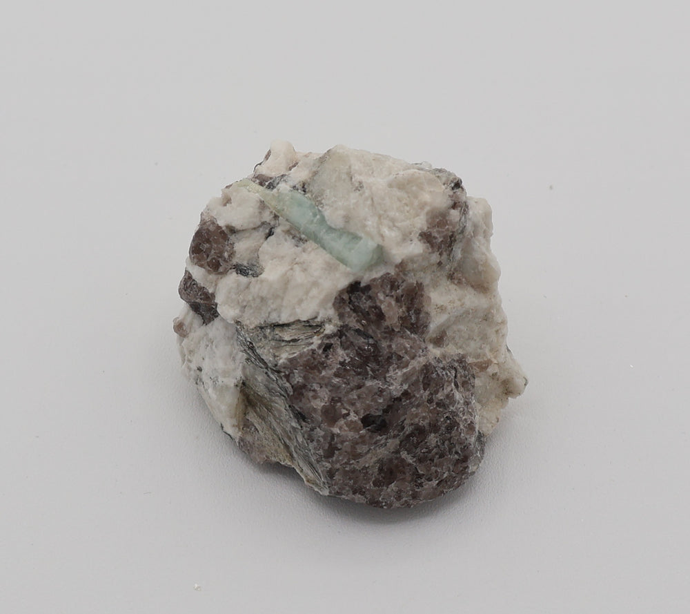 Sceptered Bi-Colour Beryl with Mica on Smoky Quartz and Feldspar