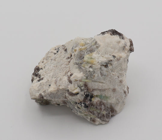 Bi-Colour Beryl Cluster with Mica, Hematite, on Smoky Quartz and Feldspar