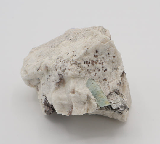 Bi-Colour Beryl with Mica and Smoky Quartz on Feldspar