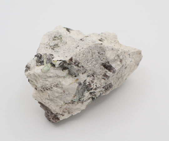 Bi-Colour Beryl & Aquamarine Cluster with Mica and Smoky Quartz on Feldspar