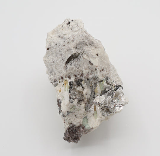Bi-Colour Beryl & Aquamarine Cluster with Mica and Smoky Quartz on Feldspar