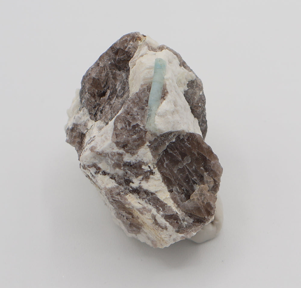 Aquamarine on Smoky Quartz and Feldspar