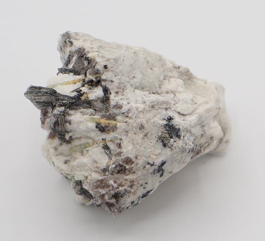 Bi-Colour Beryl Cluster with Mica, Hematite, Smoky Quartz, on Feldspar