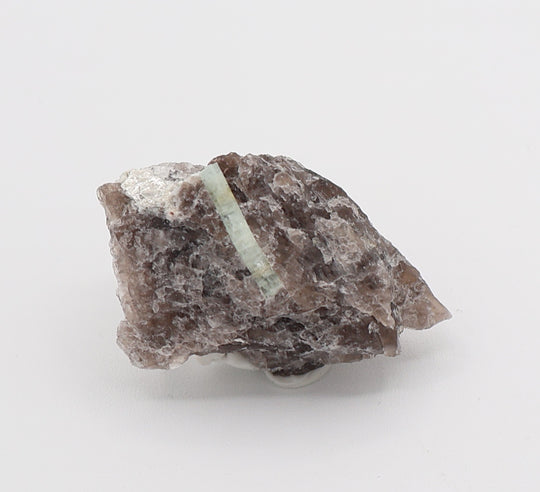 Aquamarine with Mica on Smoky Quartz