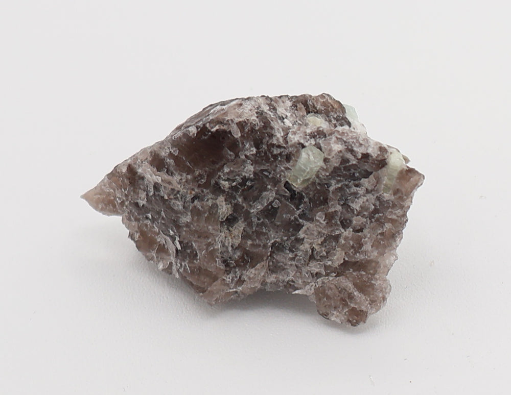 Aquamarine with Mica on Smoky Quartz