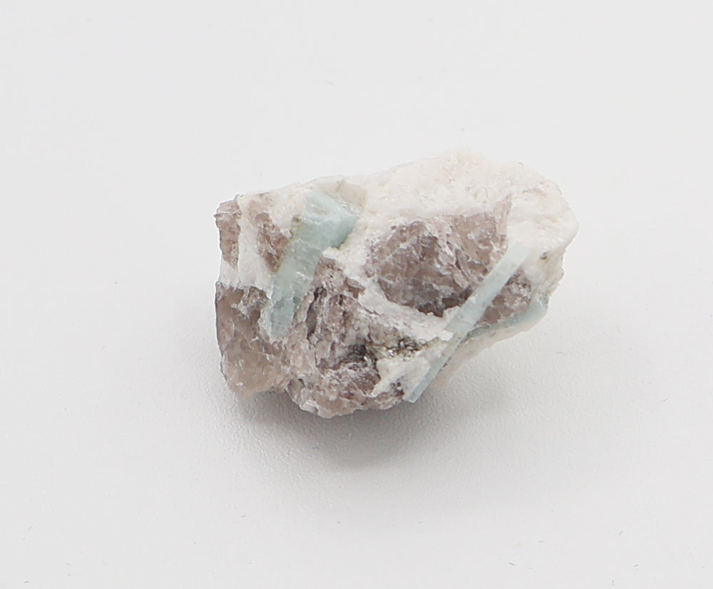 Aquamarine on Smoky Quartz and Feldspar