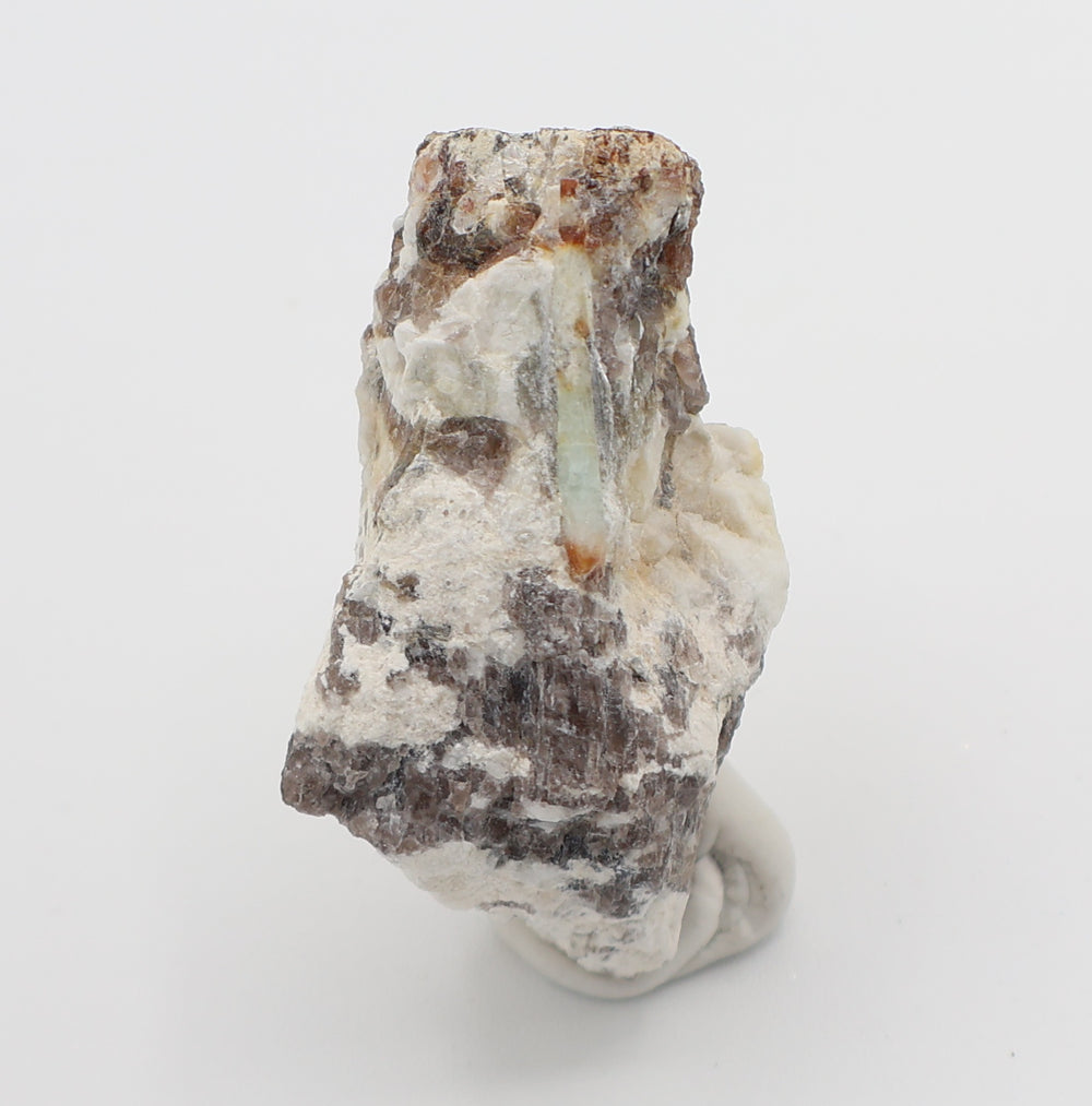 Sceptered Bi-Colour Beryl with Mica on Smoky Quartz and Feldspar