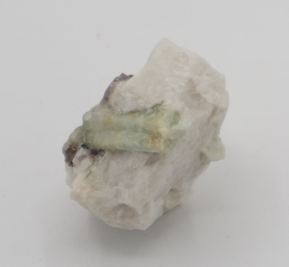 Bi-Colour Beryl on Smoky Quartz and Feldspar