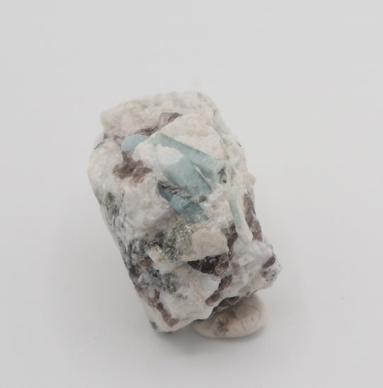 Aquamarine on Smoky Quartz and Feldspar