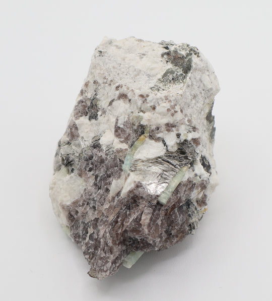 Bi-Colour Beryls with Mica on Smoky Quartz and Feldspar