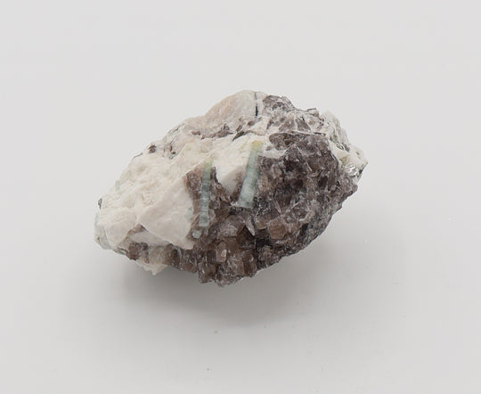 Aquamarine on Smoky Quartz and Feldspar