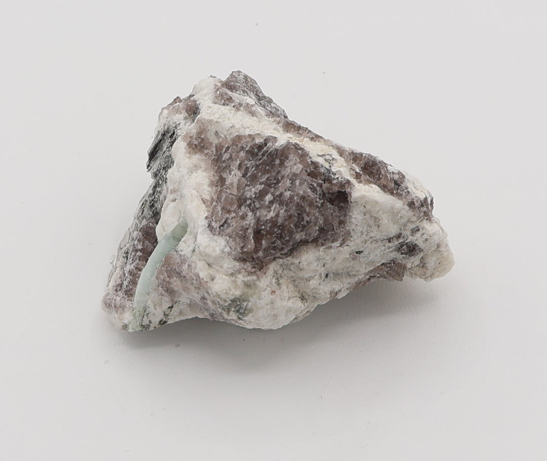 Aquamarine with Mica on Smoky Quartz and Feldspar