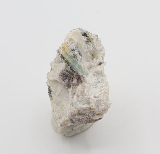 Heliodor Capped Aquamarine with Mica on Smoky Quartz and Feldspar