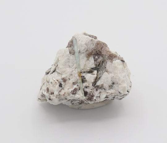 Bi-Colour Beryl with Mica on Smoky Quartz and Feldspar
