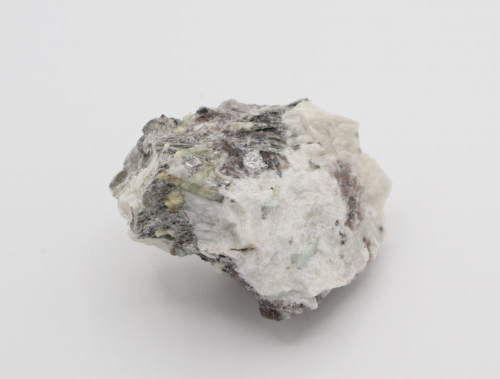 Beryl Cluster with Mica on Smoky Quartz and Feldspar